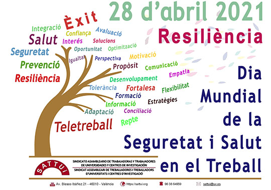 28 d'abril de 2021: Dia Internacional de la Seguretat i la Salut en el Treball